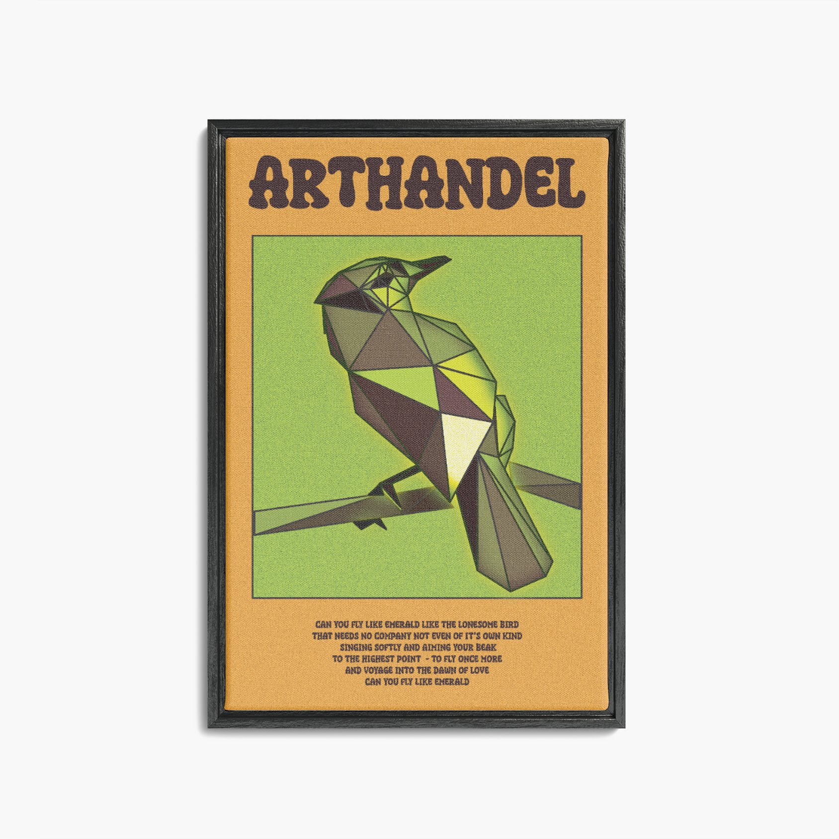 Emerald Bird Canvas