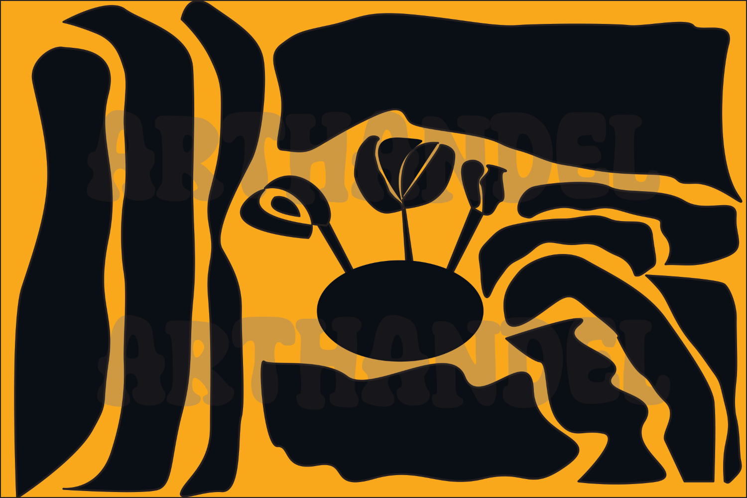 Yellow Black Flowers